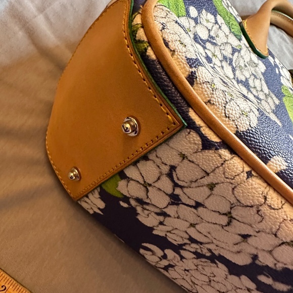 Dooney & Bourke Blue and White Hydrangea Floral Print Bag - Picture 13 of 16